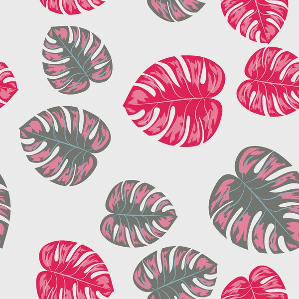 Yaprakları ile tropikal Dikişsiz desen. Güzel tropikal izole yaprakları. Kumaş için yaprakları ile moda yaz arka plan, duvar kağıdı, kağıt, kapakları.