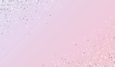 Gümüş Toz Parlak Pembe Arkaplan. Tatil Yağmuru 