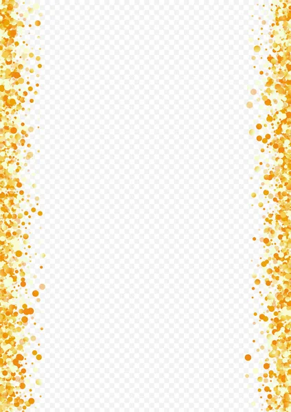 Pluie d'or moderne fond transparent. Doré — Image vectorielle
