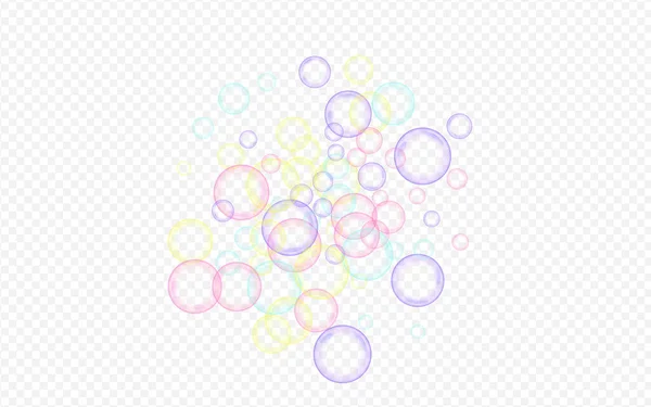 Rainbow 3d Circle Liquid Transparent Background. — Stock Vector