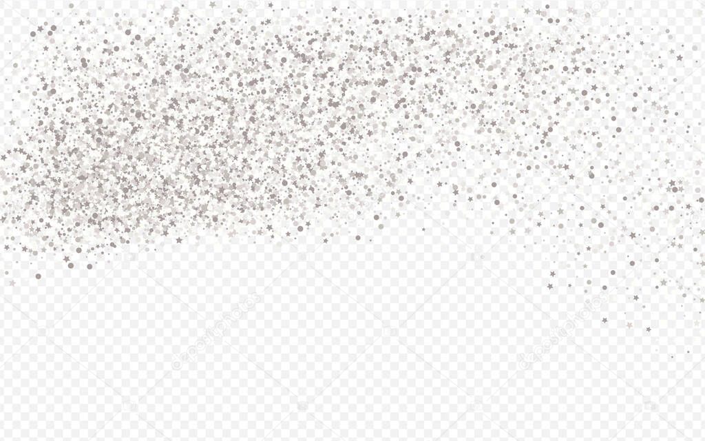 White Dust Bright Transparent Background. Art 