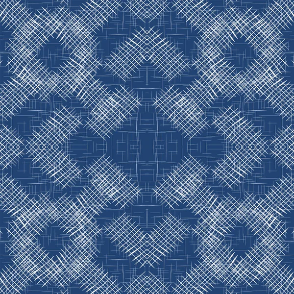 Indigo Chevron Estrutura Vector Padrão sem costura . — Vetor de Stock