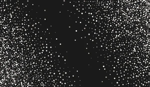 Argent Pluie Luxe fond noir. Isolé — Image vectorielle