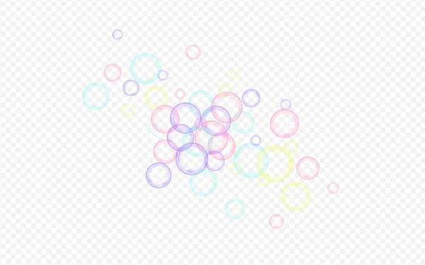 Rainbow Soapy Ball Abstrato Transparente — Vetor de Stock