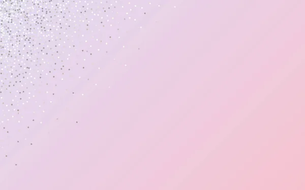 Ασημί λαμπερό ανοιχτό ροζ φόντο. Νυφική βροχή — Διανυσματικό Αρχείο