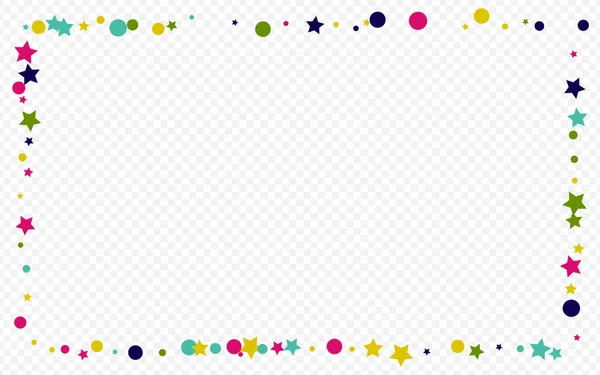 Yellow Confetti Top Transparent Background. — Stock Vector