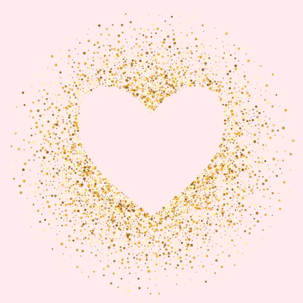 Golden Dust Licht Roze Achtergrond. Heldere schittering — Stockvector