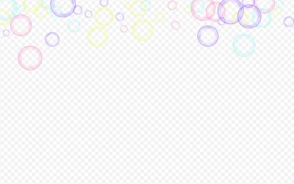 彩虹肥皂球摘要透明 — 图库矢量图片