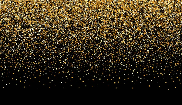 Gold Dot festlichen schwarzen Hintergrund. Transparent — Stockvektor