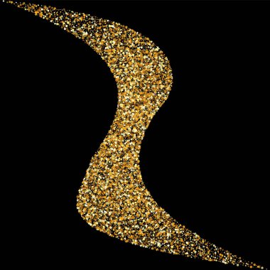 Sarı Nokta Gelini Kara Arkaplan. Mutlu Parıltı 