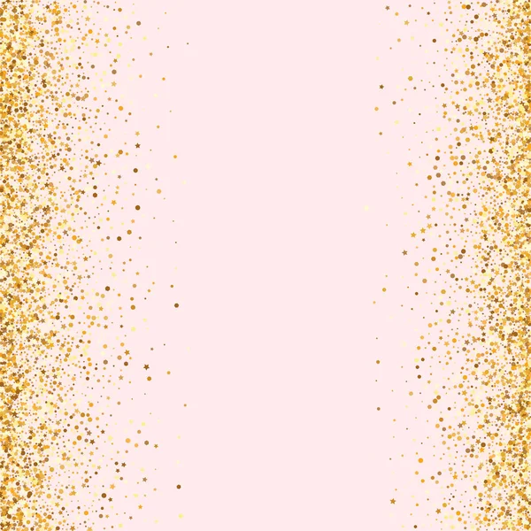 Golden Polka Isolated Pink Background. Paper — Stock Vector