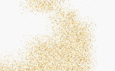 Altın Tozu Parlak Şeffaf Arkaplan. Gelin 
