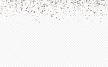 Gümüş Konfeti Parlak Şeffaf Arkaplan. 