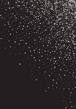 Gümüş Konfeti Tatil Kara Arkaplan. 