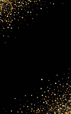 Altın Konfeti Altın Siyah Arkaplan. Işık 