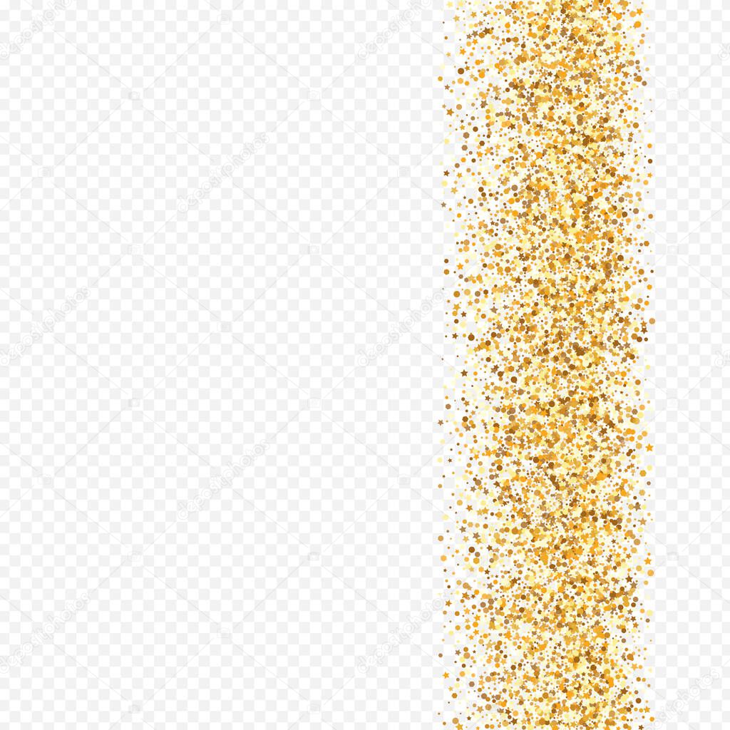 Gold Dust Rich Transparent Background. Isolated 