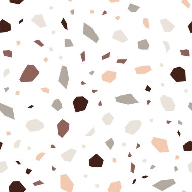 ve Kırmızı Terrazzo Döşeme Vektörü Kusursuz Desen. 