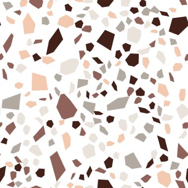 Mavi ve Beyaz Terrazzo Döşeme Vektörü Kusursuz 