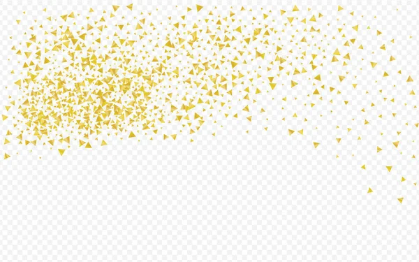 Confetti amarillo dorado Fondo transparente . — Vector de stock