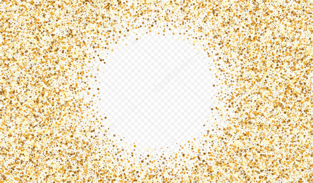 Gold Round Vector Transparent Background. Effect 