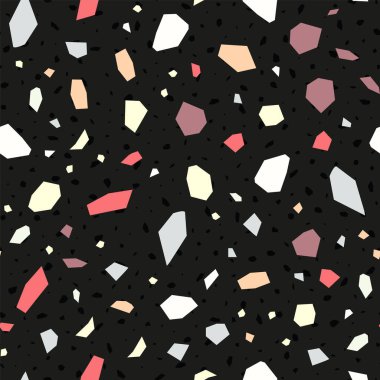 Mavi ve Beyaz Terrazzo Duvar Vektörü Kusursuz 