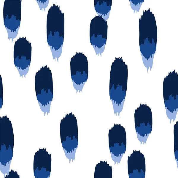 Indigo Smear Vector Seamless Pattern. Couleur — Image vectorielle