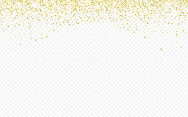 Gold Shine Paper Transparent Background. Falling — Stock Vector