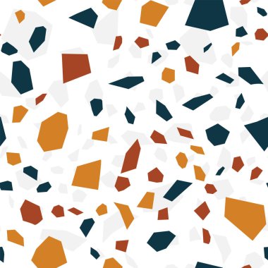 ve Kırmızı Terrazzo Döşeme Vektörü Kusursuz Desen. 