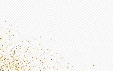 Altın Yağmur Festivali Şeffaf Arkaplan. Vektör 