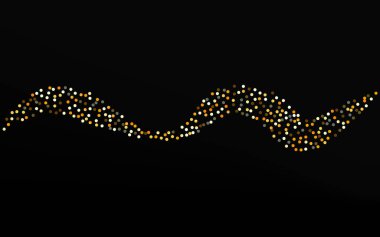 Sarı Polka Lüks Siyah Arkaplan. Cazibe 