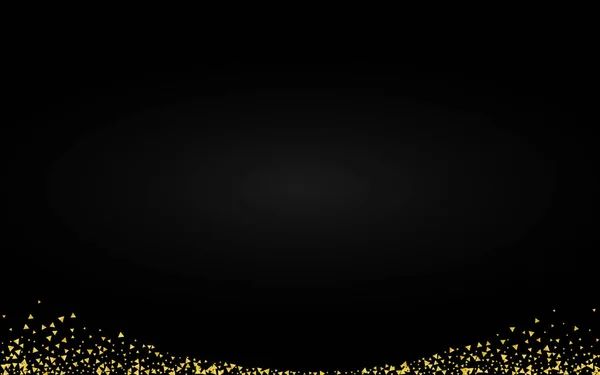 Shard amarillo brillante fondo negro. Festivo — Vector de stock