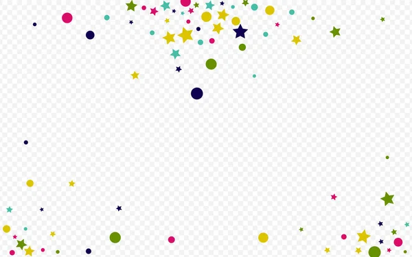 Color Confetti Fun Fondo transparente. Feliz. — Vector de stock