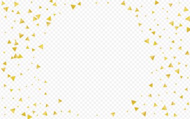 Altın Üçgen Sanat Şeffaf Arkaplan. Mutlu 