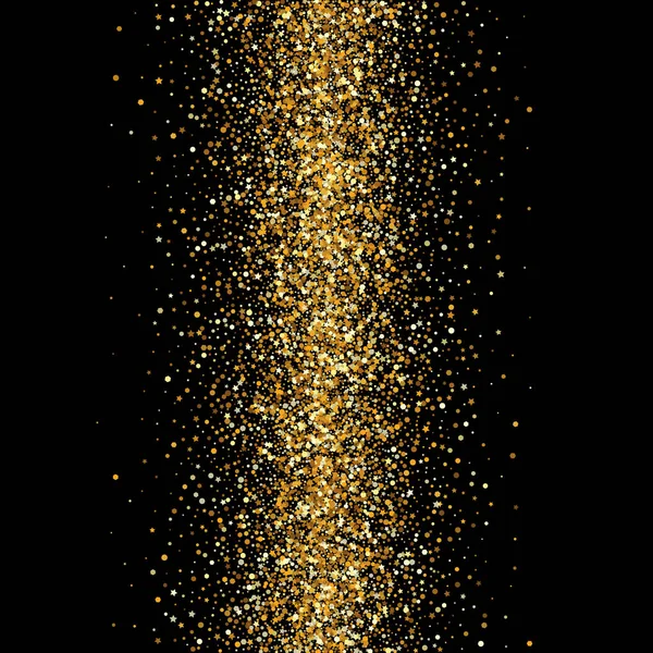 Gold Rain Luxury Black Background. Vector Glow — Stock Vector