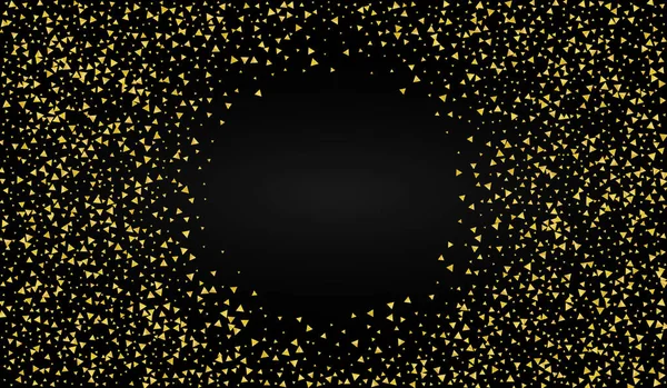 Gyllene triangeln Transparent svart bakgrund. Konst — Stock vektor