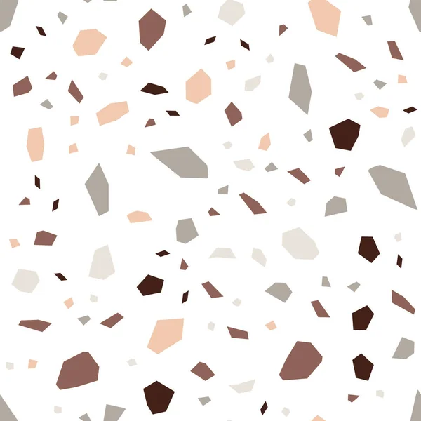 Λευκό μοτίβο χωρίς ραφές τοίχων Terrazzo. — Διανυσματικό Αρχείο