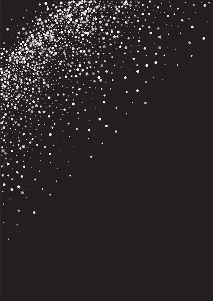 White Sparkle Falling Arrière-plan noir. Papier — Image vectorielle