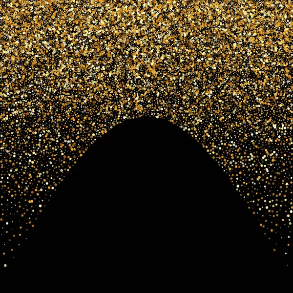 Gold Circle Isolated Black Hintergrund. Wirkung — Stockvektor