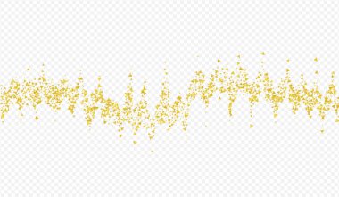 Altın Pırıltılı Parlak Şeffaf Arkaplan. 