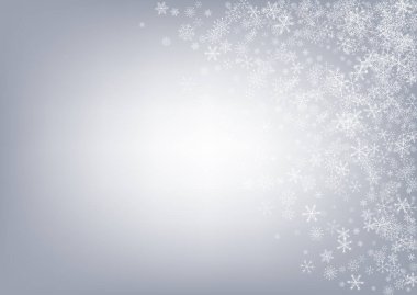 Gri Kar Tanesi Vektörü Gri Arkaplan. Yeni Kar 