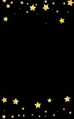 Altın Lüks Yıldızlar Vektör Siyah Arkaplan. 