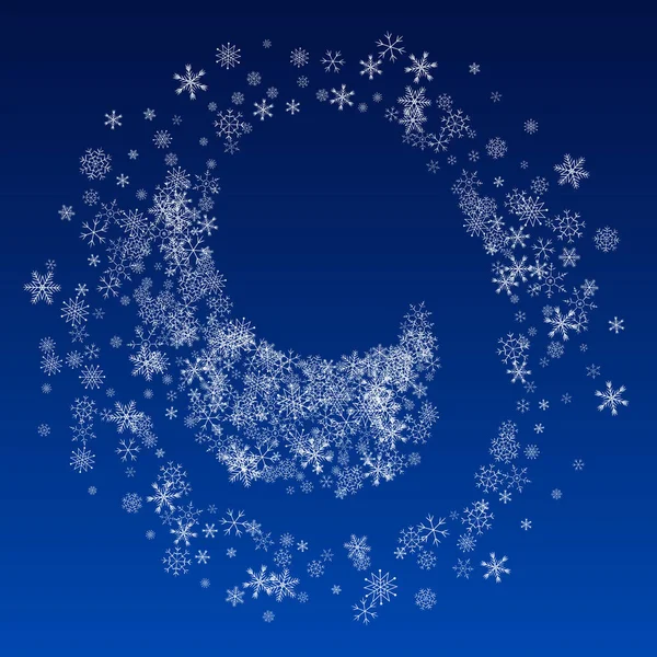 Flocon de neige gris vecteur fond bleu. Hiver — Image vectorielle