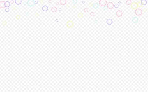 Blue Foam Realistic Transparent Background. Water — Stock Vector