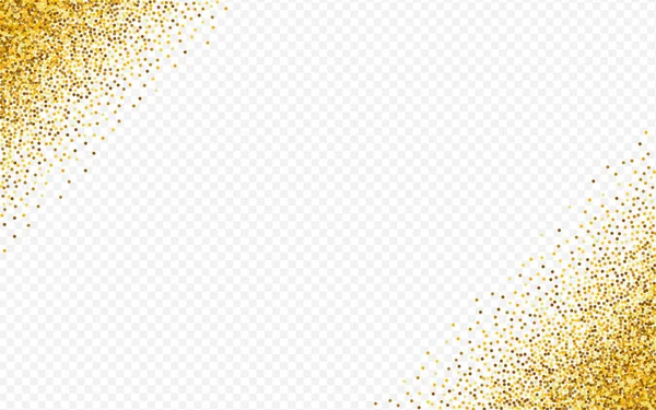 Polka dorada Fondo transparente dorado. Brillante — Vector de stock