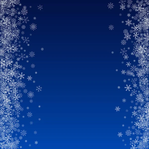 Plata copo de nieve Vector fondo azul. Fantasía — Archivo Imágenes Vectoriales