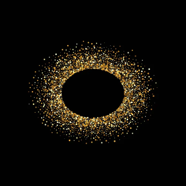 Oro Polka Abstracto Fondo Negro. Transparente — Vector de stock