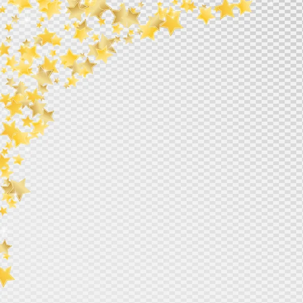 Fond transparent de vecteur d'étoiles de lumière jaune. — Image vectorielle