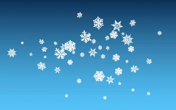 Grå snöfall panoramavektor blå bakgrund. — Stock vektor