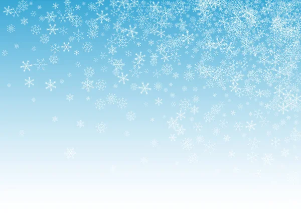 Grau Schneefall Vector Blue Hintergrund. Abstrakt — Stockvektor