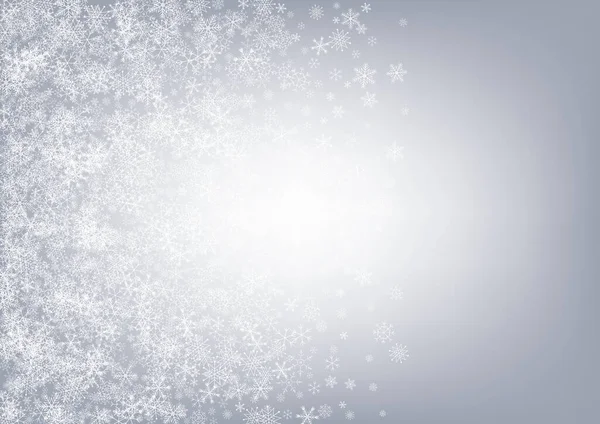 Gray Snowflake Vector Gray Background Новий сніг — стоковий вектор